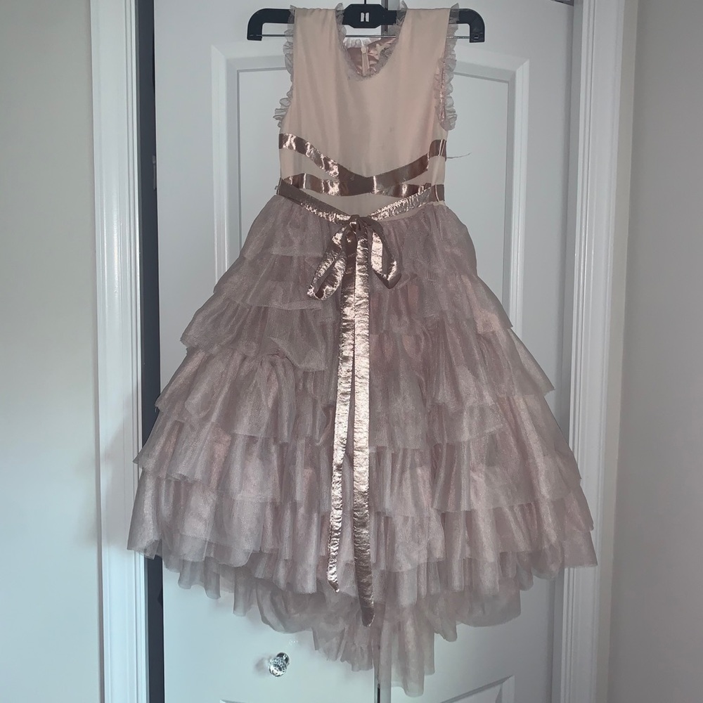 Joyfolie pink tule bow dress